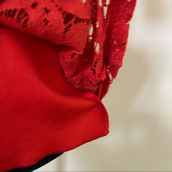 Red lace top - Picture 6 of 8